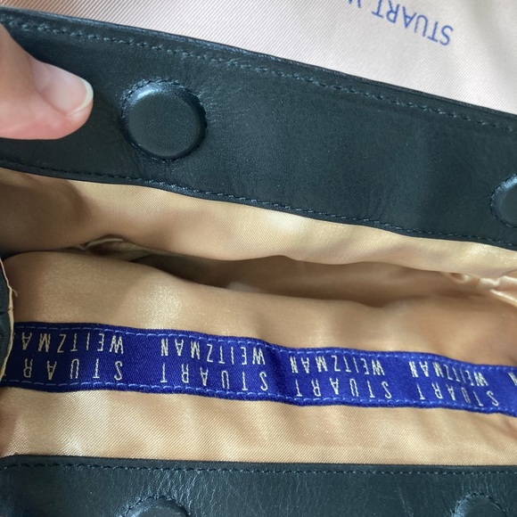 Authentic Stuart Weitzman black leather clutch, size approximately 9,5 - 6,5 “ - Picture 6 of 7